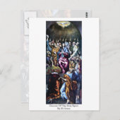 Carte Postale Descente De L'Esprit Saint Par El Greco (Devant / Derrière)
