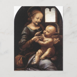 Carte Postale Description Benois Madonna Leonardo da Vinci Huile