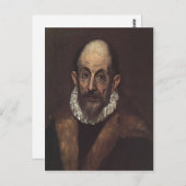 Carte Postale Description du résumé Autoportrait du Greco, 1604  (Devant / Derrière)