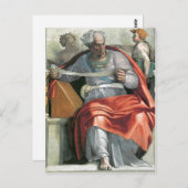 Carte Postale Description fresque peinte par Michel-Ange et son (Devant / Derrière)