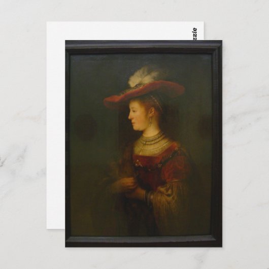 Carte Postale Description: Rembrandt, Saskia von Uylenburgh (Devant / Derrière)
