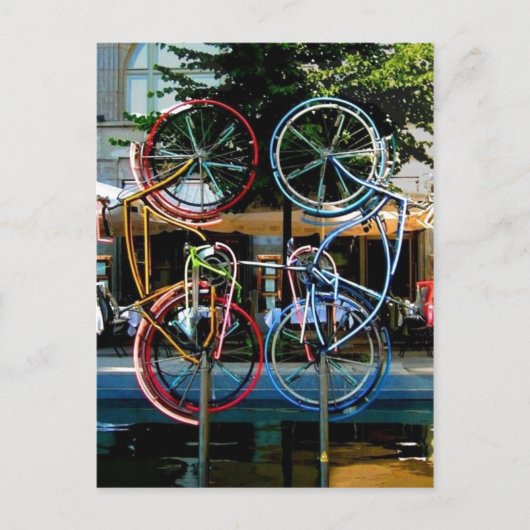 Carte Postale Description Robert Rauschenberg Riding Vélos, Obj (Devant)