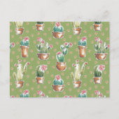 Carte Postale Desert Bloom | Pattern vert (Devant)