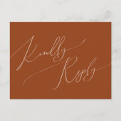 Carte Postale Désert Capricieux | Réponse au mariage en terre cu (Devant)