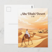 Carte Postale Désert d'Abu Dhabi UAE (Devant / Derrière)