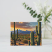 Carte Postale Désert de cactus magnifique (Debout devant)