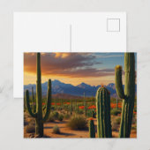 Carte Postale Désert de cactus magnifique (Devant / Derrière)