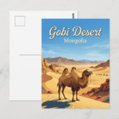 Carte Postale Désert de Gobi Mongolie (Devant / Derrière)