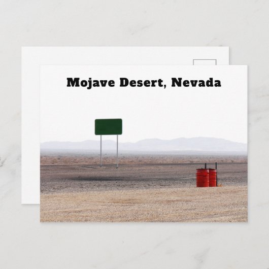 Carte Postale Désert de Mojave Nevada (Devant / Derrière)