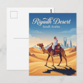 Carte Postale Désert de Riyad Arabie Saoudite (Devant / Derrière)
