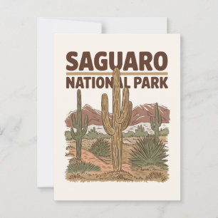 Carte Postale Désert de Sonoran Parc national du Saguaro