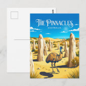 Carte Postale Désert des Pinnacles Australie (Devant / Derrière)