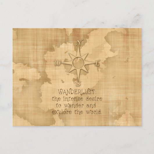 Carte Postale "Désert..." Devis itinérant sur papier Vintage (Devant)