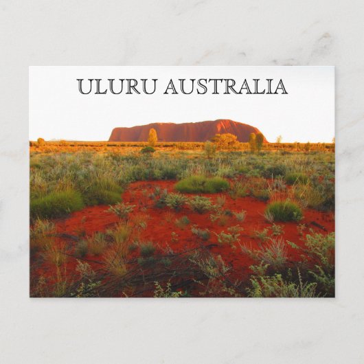 Carte Postale désert du centre rouge de uluru (Devant)