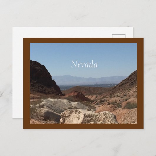 Carte Postale Désert du Nevada (Devant / Derrière)
