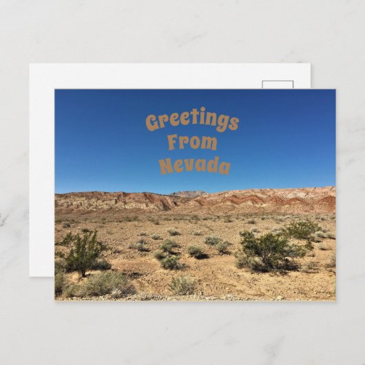 Carte Postale Désert du Nevada (Devant / Derrière)