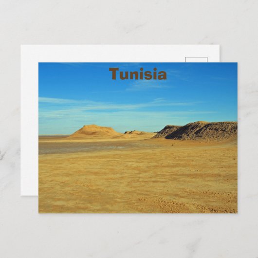 Carte Postale Désert du Sahara, Tunisie (Devant / Derrière)
