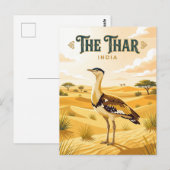 Carte Postale Désert du Thar Inde (Devant / Derrière)