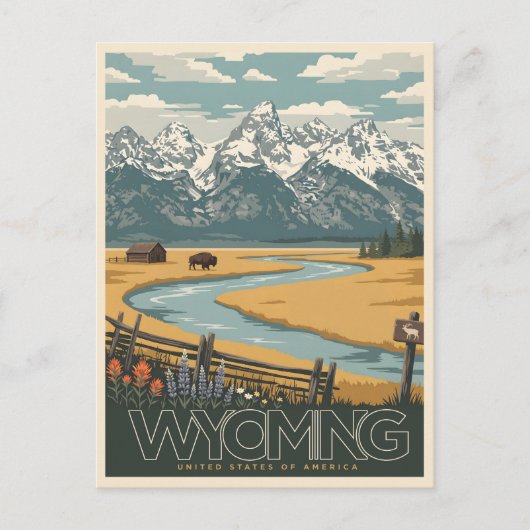 Carte Postale Désert du Wyoming (Devant)