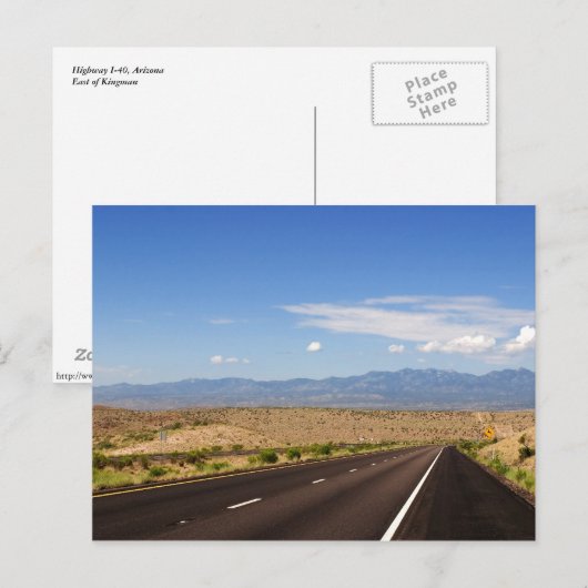 Carte postale Desert Highway (Devant / Derrière)