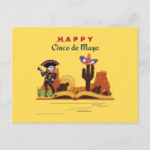 Carte Postale Désert Mariachi Skeleton Cinco de Mayo (Devant)