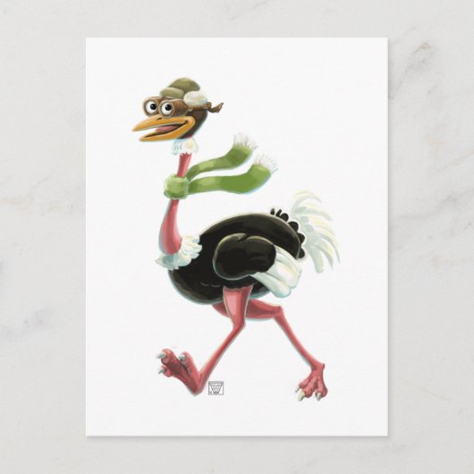 Carte Postale Desert Ostrich Runner (Devant)