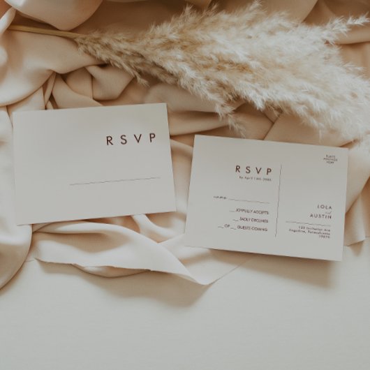 Carte Postale Désert simple | Mariage blanc naturel RSVP