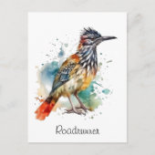 Carte Postale Desert Spirit, Roadrunner en Aquarelle personnalis (Devant)