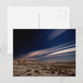 Carte Postale Déserts | Désert de Navarre Bardenas la nuit (Devant / Derrière)