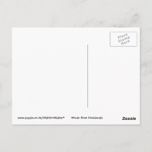 Carte Postale Desidera(R)ta mots positifs (Dos)