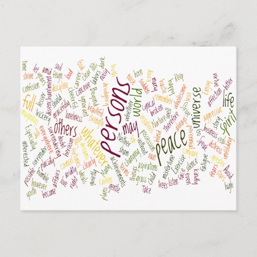 Carte Postale Desidera(R)ta mots positifs (Devant)