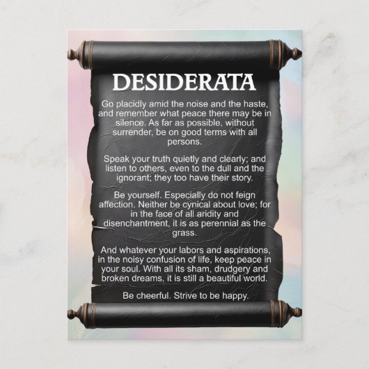 Carte postale Desiderata (Devant)