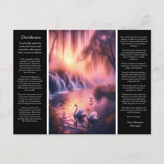 Carte Postale Desiderata Cascade : Fleur et Rose Twilight (Devant)