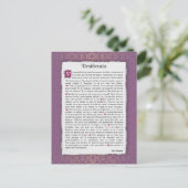 Carte Postale Desiderata - Choses désirées - poème (Debout devant)