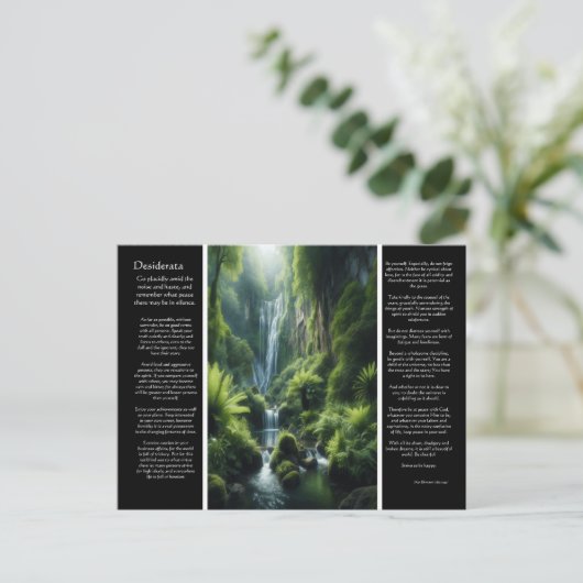 Carte Postale DESIDERATA Emerald Falls : une retraite paisible (Debout devant)