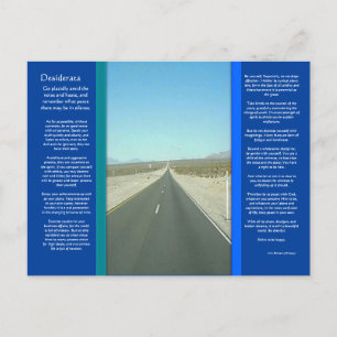 Carte postale DESIDERATA Long Road