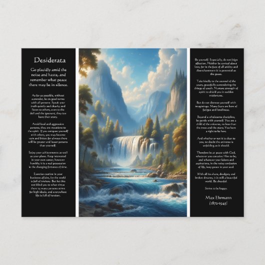 Carte Postale Desiderata Stillness in the Stream (Devant)