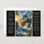 Carte Postale DESIDERATA Whispers Sous les chutes (Devant / Derrière)