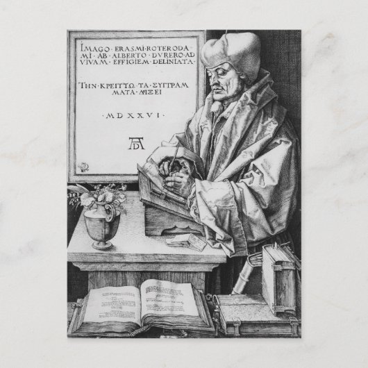Carte Postale Desiderius Erasmus de Rotterdam, 1526 (Devant)
