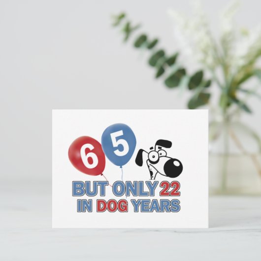 Carte Postale Design 65 ans (Debout devant)