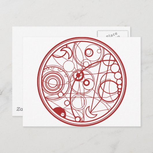 Carte Postale Design Alien rouge (Devant / Derrière)