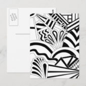 Carte Postale Design Art Déco Monochrome. (Devant / Derrière)