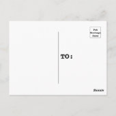 Carte Postale Design Black Blanc tendance Rainbow Heart Love (Dos)