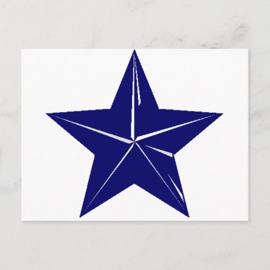 Carte Postale Design Blue Star pour n'importe quel but! ! (Devant)