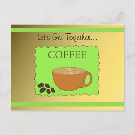 Carte Postale Design café vert et mocha (Devant)
