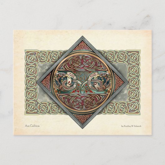 Carte postale Design Celtique Griffins (Devant)