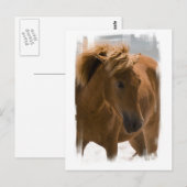 Carte postale Design Chestnut Horse (Devant / Derrière)