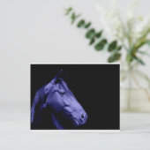 Carte postale Design Cheval bleu (Debout devant)