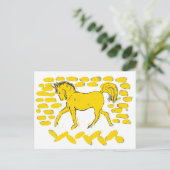 Carte Postale Design Cheval Jaune (Debout devant)