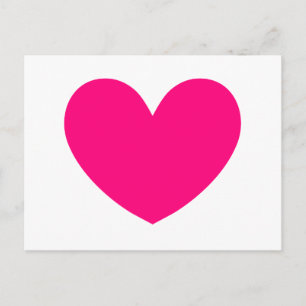 Carte Postale Design Coeur rose chaud A01